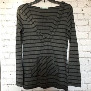 Maurices Long Sleeve Hooded Shirt